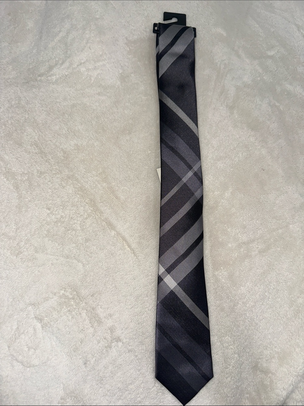 Men's Classic Navy and Gray Striped Tie - Formal Necktie